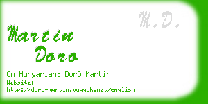 martin doro business card